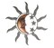 Celestial Sun Moon and Stars Indoor Outdoor 28 inch Metal Wall Hanging Sculpture